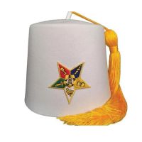 Order of the Eastern Star OES White Fez