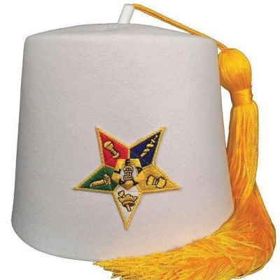 Order of the Eastern Star OES White Fez