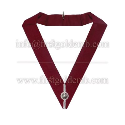 PAST MASTER ORDER OF ATHELSTAN COLLAR - CRIMSON RIBBON