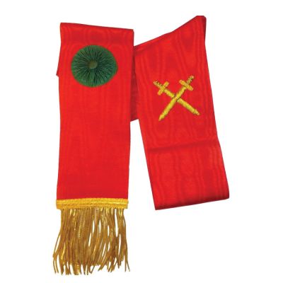 Knight Masons Sash - Red Moire - Bricks Masons  Knight Masons Sash - Red Moire - Bricks Masons  Knight Masons Sash - Red Moire - Bricks Masons KNIGHT MASONS SASH - RED MOIRE